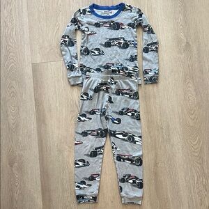 Kids RaceCar Print Cotton Pajama Set 3T